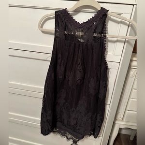Dark grey high neck top
